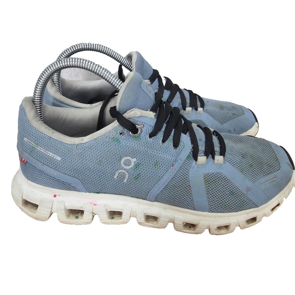 On Running Cloud 5 Running Shoes Womens 8 Blue Sneakers Trainers Athletic
